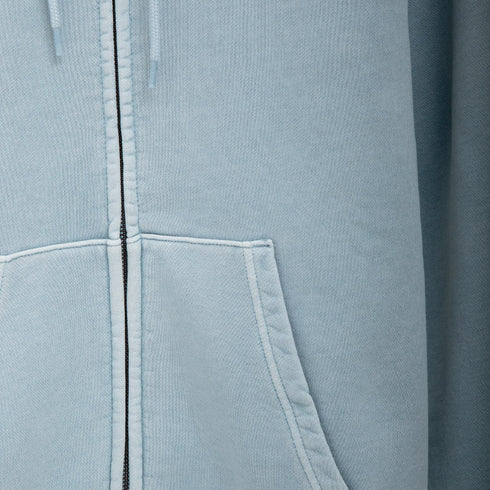 Carhartt WIP Hooded Duster Script Jacket Misty Sky Garment Dyed I033619 Degli Uberti